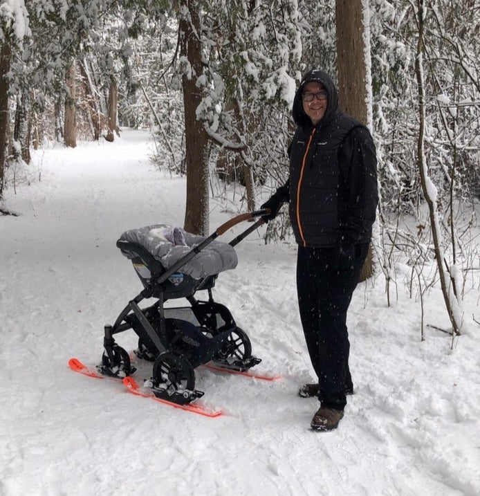 Polar Ski set of 4 for Strollers, bike trailers, chariot, Joggers, Dog wheelchairs,