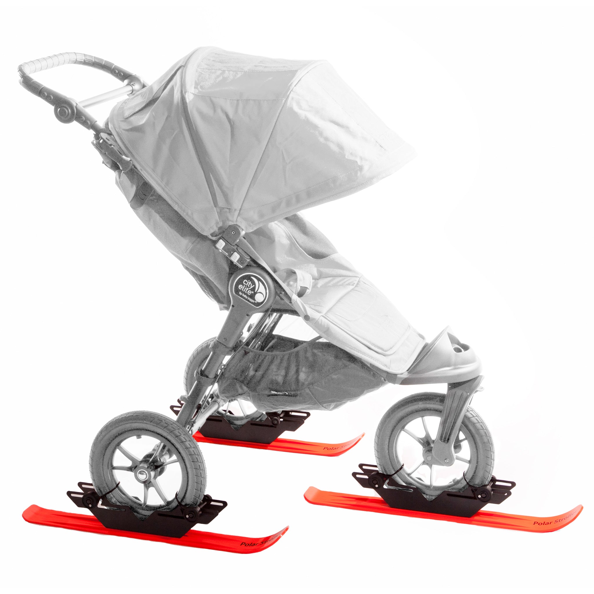 Polar Ski set of 3 for Strollers, bike trailers, chariot, Joggers, Dog wheelchairs,